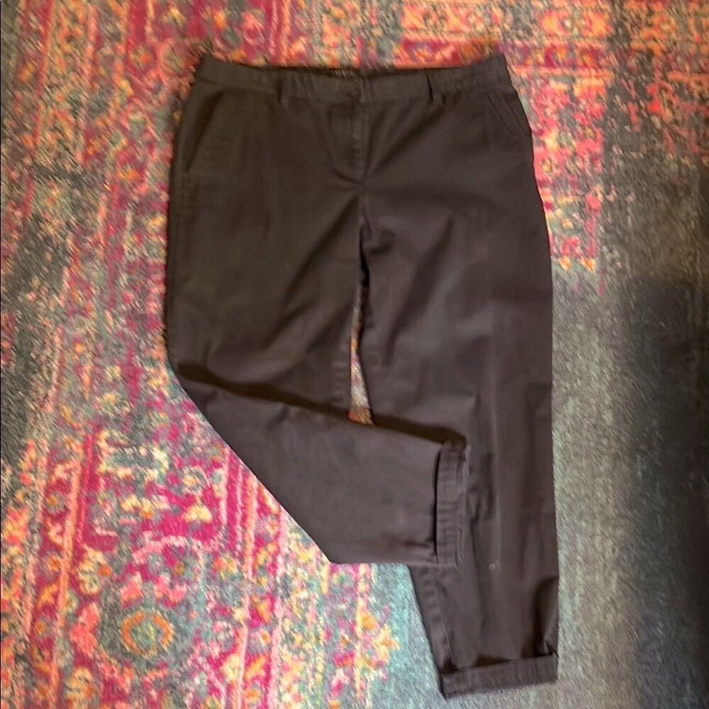 Talbots Black Relaxed Chino Pants